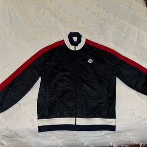 Moncler blue international bicolor zip up tracksuit size xl
